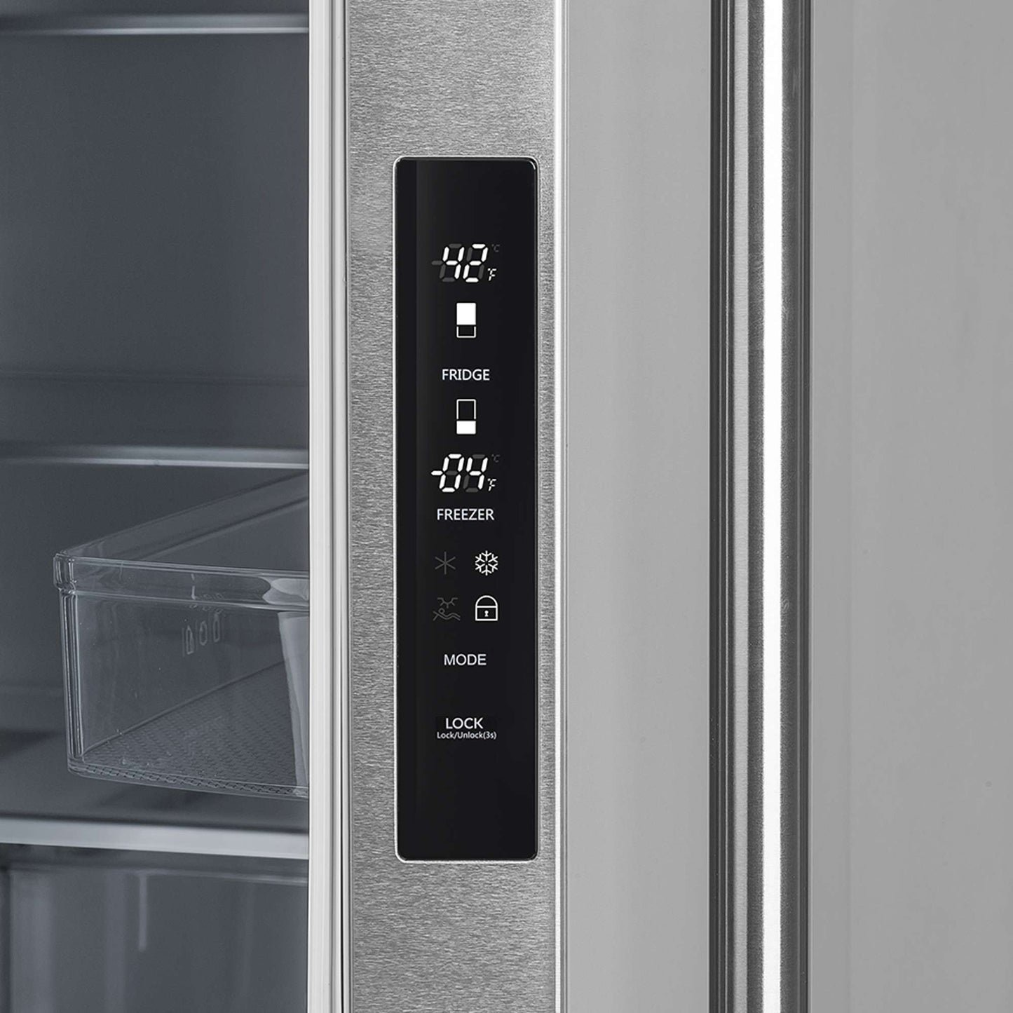 Forno Moena 36" French Door 19.2 cu. ft Stainless Steel Refrigerator, with Decorative Grill - 40"es Wide