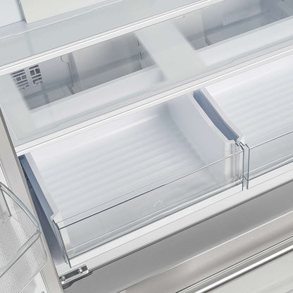 Forno Moena 36" French Door 19.2 cu. ft Stainless Steel Refrigerator, with Decorative Grill - 40"es Wide