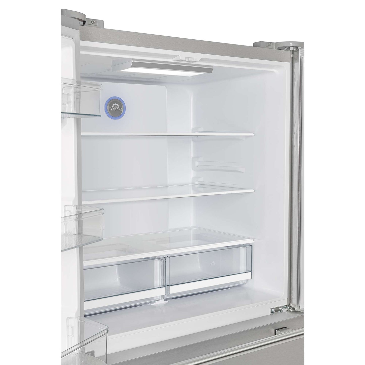 Forno Moena 36" French Door 19.2 cu. ft Stainless Steel Refrigerator, with Decorative Grill - 40"es Wide