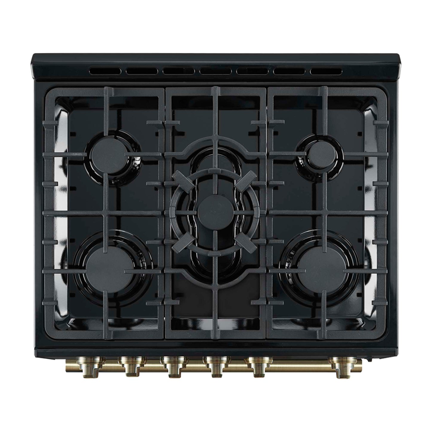 Forno Leonardo Espresso 30" Black Gas Range, 5 Burners, 39 500 BTU, 5 cu.ft. Convection Oven