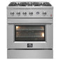 Marco 30-inch Gas Range Stainless Steel, 4 Burners 37,000 BTU, 4.32 cu.ft. Convection Oven
