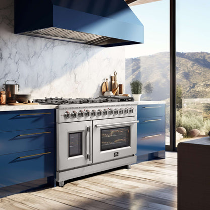 Forno Massimo 48" Freestanding French Door Dual Fuel Range