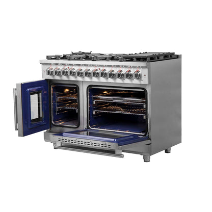 Forno Massimo 48" Freestanding French Door Dual Fuel Range