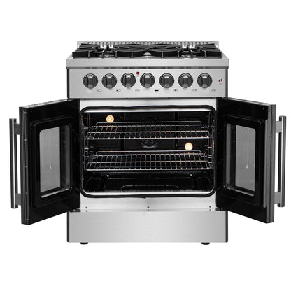 Forno Galiano 30" Freestanding French Door Dual Fuel Range