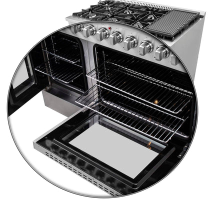 Forno Galiano 48" Freestanding French Door Series Dual Fuel Range