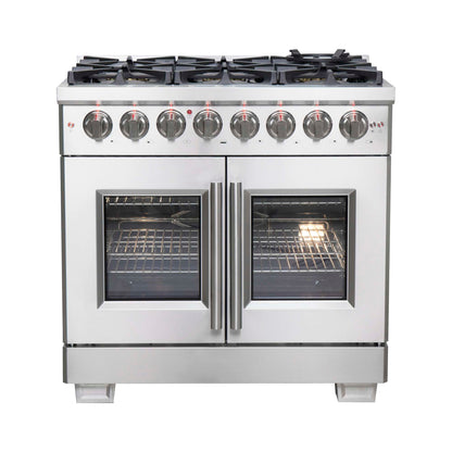 Forno Capriasca 36" Freestanding French Door Dual Fuel Range