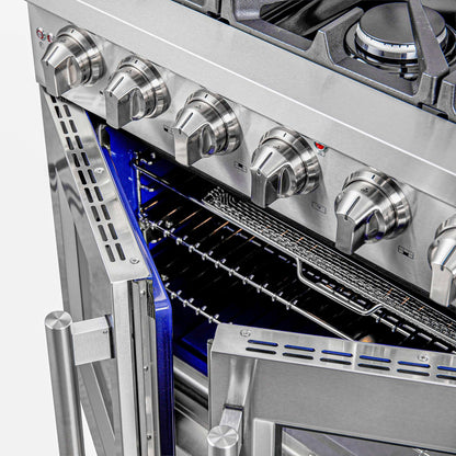 Forno Massimo 36" Freestanding French Door Gas Range