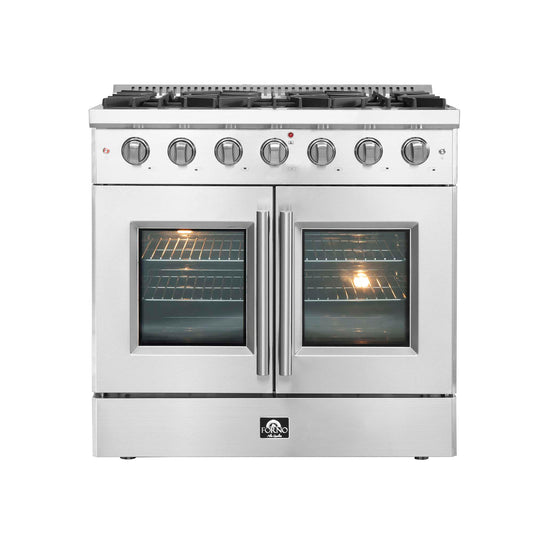 Forno Galiano 36" Freestanding French Door Gas Range