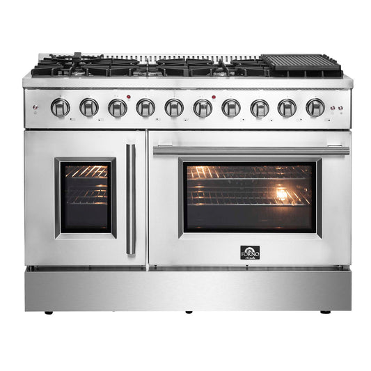 Forno Galiano 48" Freestanding French Door Gas Range