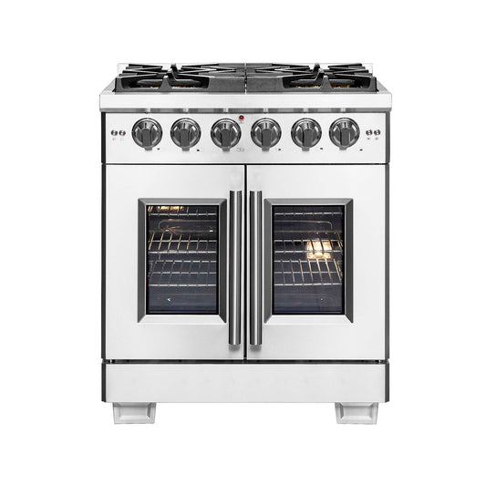 Forno Capriasca 30" Freestanding French Door Gas Range