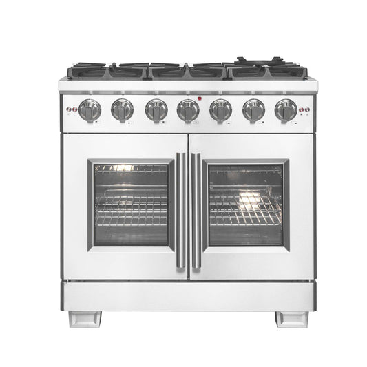 Forno Capriasca 36" Freestanding French Door Gas Range