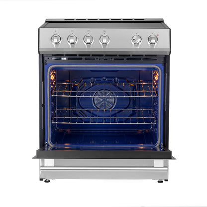 Forno Leonardo Espresso 30-Inch Slide-In Induction Range Stainless-Steel