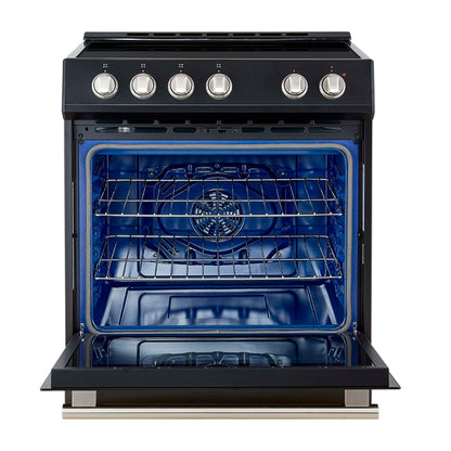 Forno Leonardo Espresso 30-Inch Slide-In Black Induction Range