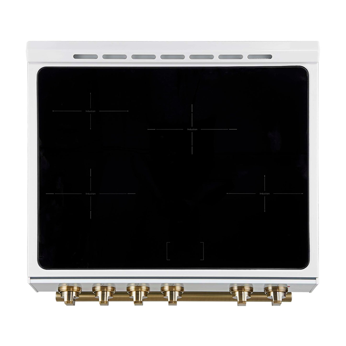 Forno Leonardo Espresso 30-Inch Slide-In White Induction Range