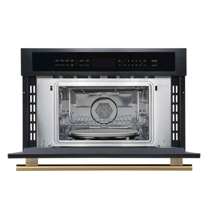 Oliena Espresso Black 30 Inch 1750 Watt Compact Oven & 1000 Watt Microwave, 1.6 cu. ft.