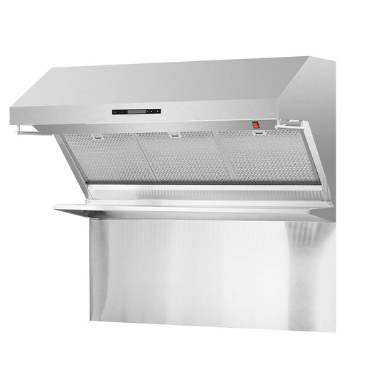 Forno Savona - 48" Wall Mount Range Hood with Hybrid Stainless Filters & Back Splash