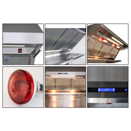 Forno Savona - 48" Wall Mount Range Hood with Hybrid Stainless Filters & Back Splash