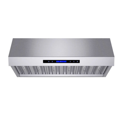 Forno Palazzo 36" Wall Mounted Range Hood Stainless Steel Heavy-Duty Baffle Filters & Remote Control