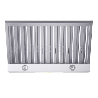 Forno Palazzo 36" Wall Mounted Range Hood Stainless Steel Heavy-Duty Baffle Filters & Remote Control