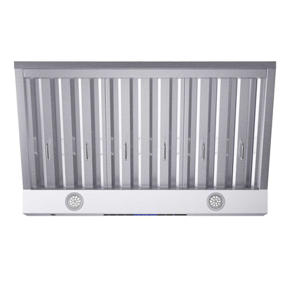 Forno Palazzo 36" Wall Mounted Range Hood Stainless Steel Heavy-Duty Baffle Filters & Remote Control