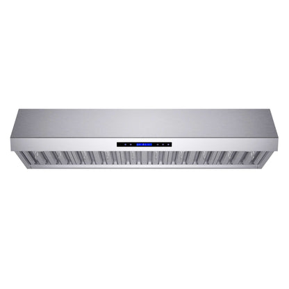 Forno Palazzo 60" Wall Mounted Range Hood Stainless Steel Heavy-Duty Baffle Filters & Remote Control