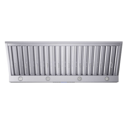 Forno Palazzo 60" Wall Mounted Range Hood Stainless Steel Heavy-Duty Baffle Filters & Remote Control