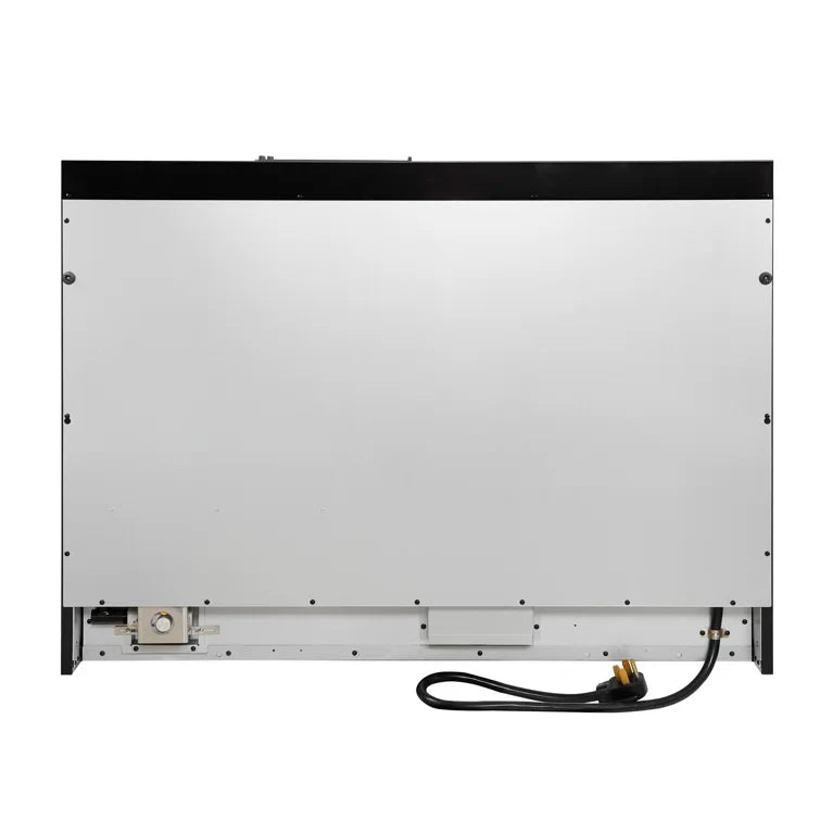 Forno Antico 48-Inch Dual Fuel Range, Black with Antique Brass Finish, 8 Burners, 94,000 BTU, 5.5 cu.ft. Double Ovens & Griddle