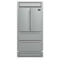 Forno Moena 36" French Door 19.2 cu. ft Stainless Steel Refrigerator, with Modern Decorative Grill - 40" Wide