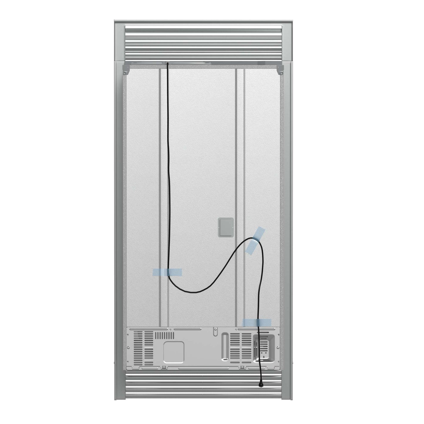 Forno Moena 36" French Door 19.2 cu. ft Stainless Steel Refrigerator, with Decorative Grill - 40"es Wide