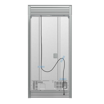 Forno Moena 36" French Door 19.2 cu. ft Stainless Steel Refrigerator, with Decorative Grill - 40"es Wide