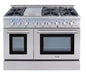 Thor Kitchen 48 Inch Professional Dual Fuel Range in Stainless Steel