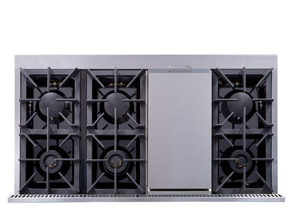 Thor Kitchen 48 Inch Professional Dual Fuel Range in Stainless Steel