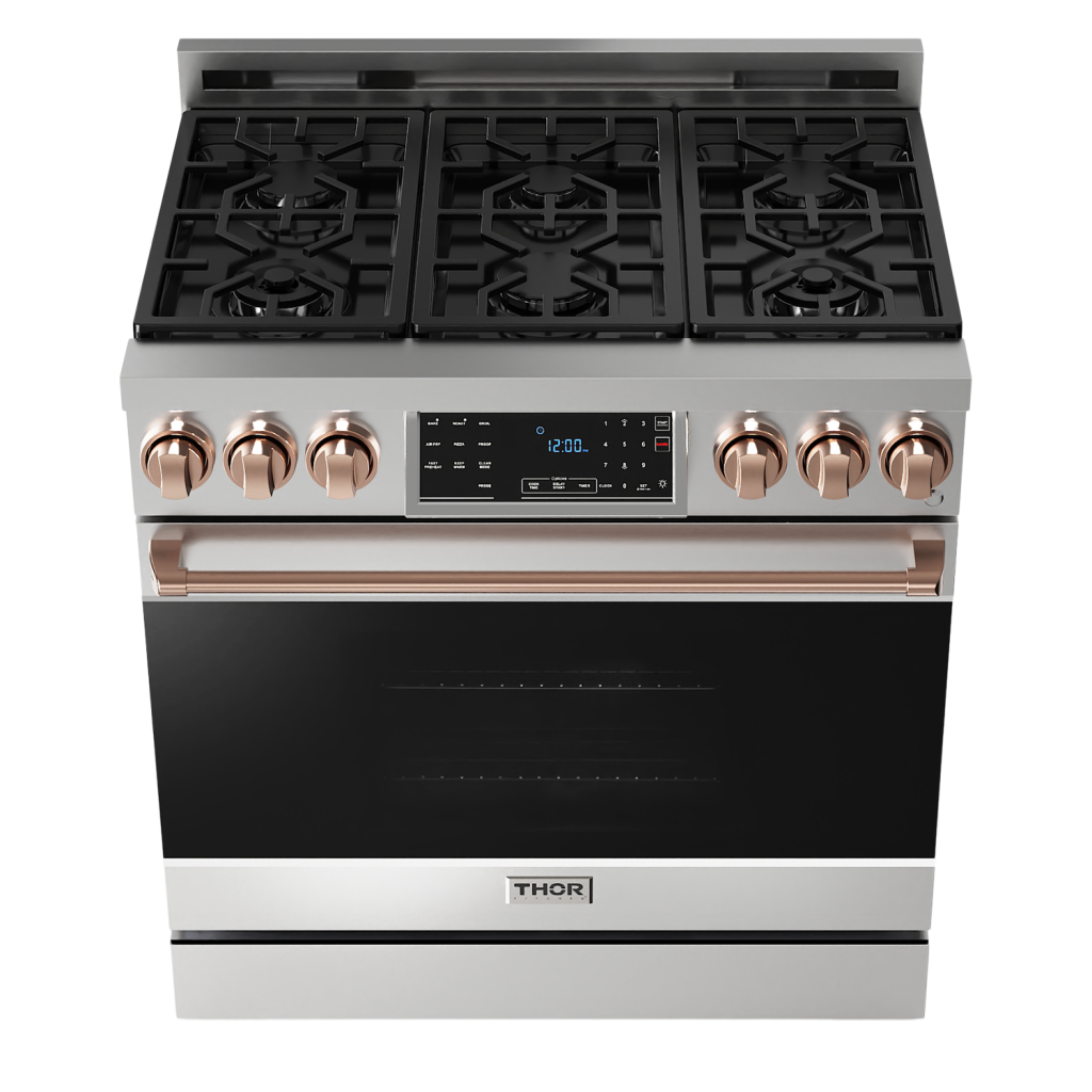 Gordon Ramsey Thor 36" Gas Range, 30" Fridge, 24" Dishwasher and 36" Range Hood