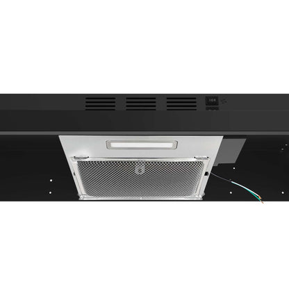 Forno Cappa 30" Under Cabinet Range Hood in Black, 200 CFM, Convertible