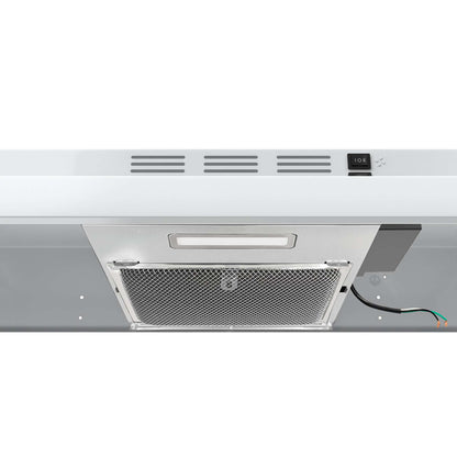 Forno Cappa 30" Under Cabinet Range Hood in White, 200 CFM, Convertible