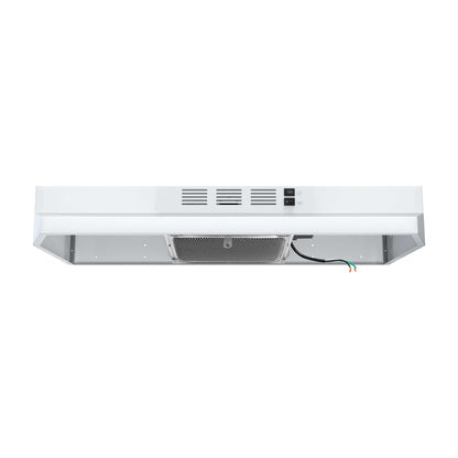 Forno Cappa 30" Under Cabinet Range Hood in White, 200 CFM, Convertible