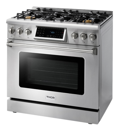 THOR Kitchen 36-Inch Tilt Panel Gas Range – Professional