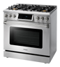THOR Kitchen 36-Inch Tilt Panel Gas Range – Professional