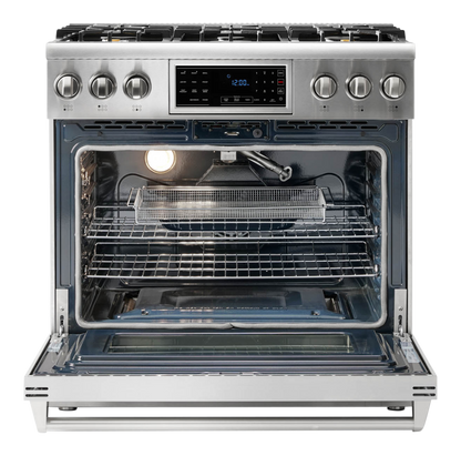 THOR Kitchen 36-Inch Tilt Panel Gas Range – Professional