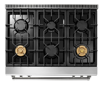 THOR Kitchen 36-Inch Tilt Panel Gas Range – Professional